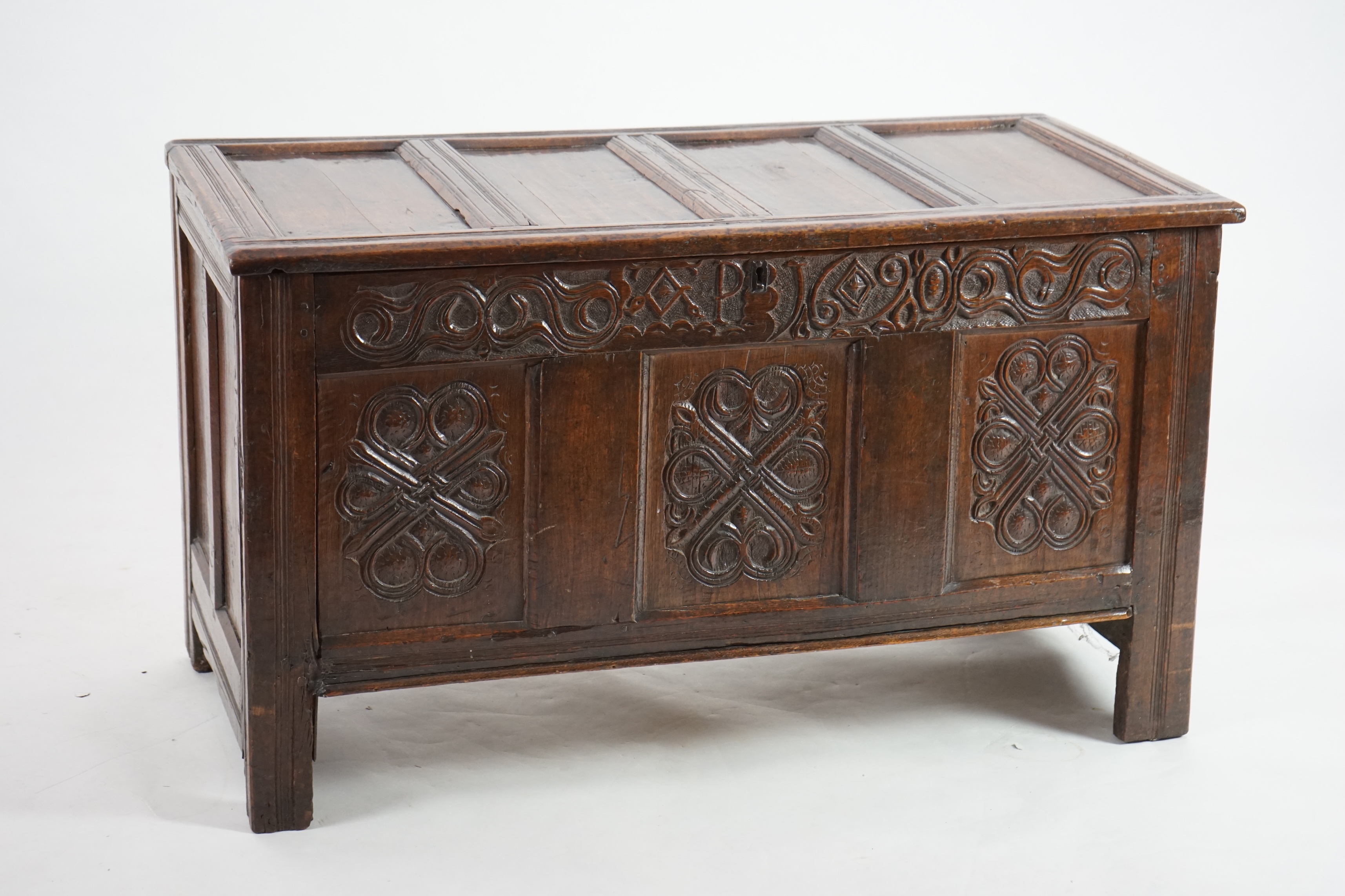 A 17th Century oak coffer